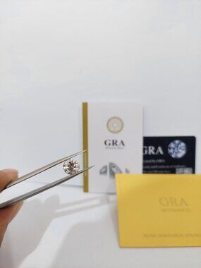 3ct GRA Certified Round Shape Moissanite, Loose Moissanite, 9.0mm, D, - S004